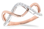 Allison Kaufman Diamond Ring in 14K Rose & White Gold, 0.25 ctw (D5857)