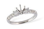 Allison Kaufman Diamond Engagement Ring Semi-Mount in 14K White Gold, 0.28 ctw (LR102-28)