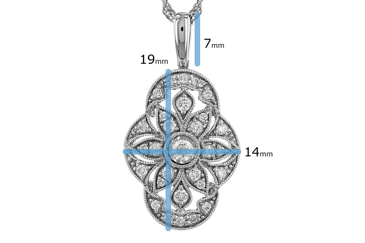 Allison Kaufman Diamond Necklace in 14K White Gold, 0.33 ctw (N8477), alternate view