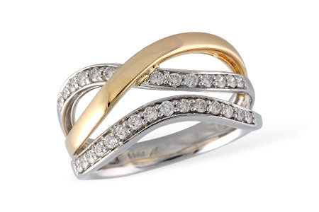 Allison Kaufman Diamond Wedding Band in 14K Two-Tone Gold, 0.36 ctw (X18429)
