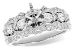 Allison Kaufman Diamond Engagement Ring Semi-Mount in 14K White Gold, 0.60 ctw (L7828)