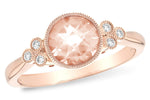 Allison Kaufman Morganite & Diamond Ring in 14K Rose Gold, 1.07 ctw