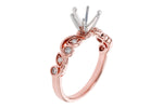 Allison Kaufman Diamond Engagement Ring Semi-Mount in 14K Rose Gold, 0.16 ctw (L7889), alternate view