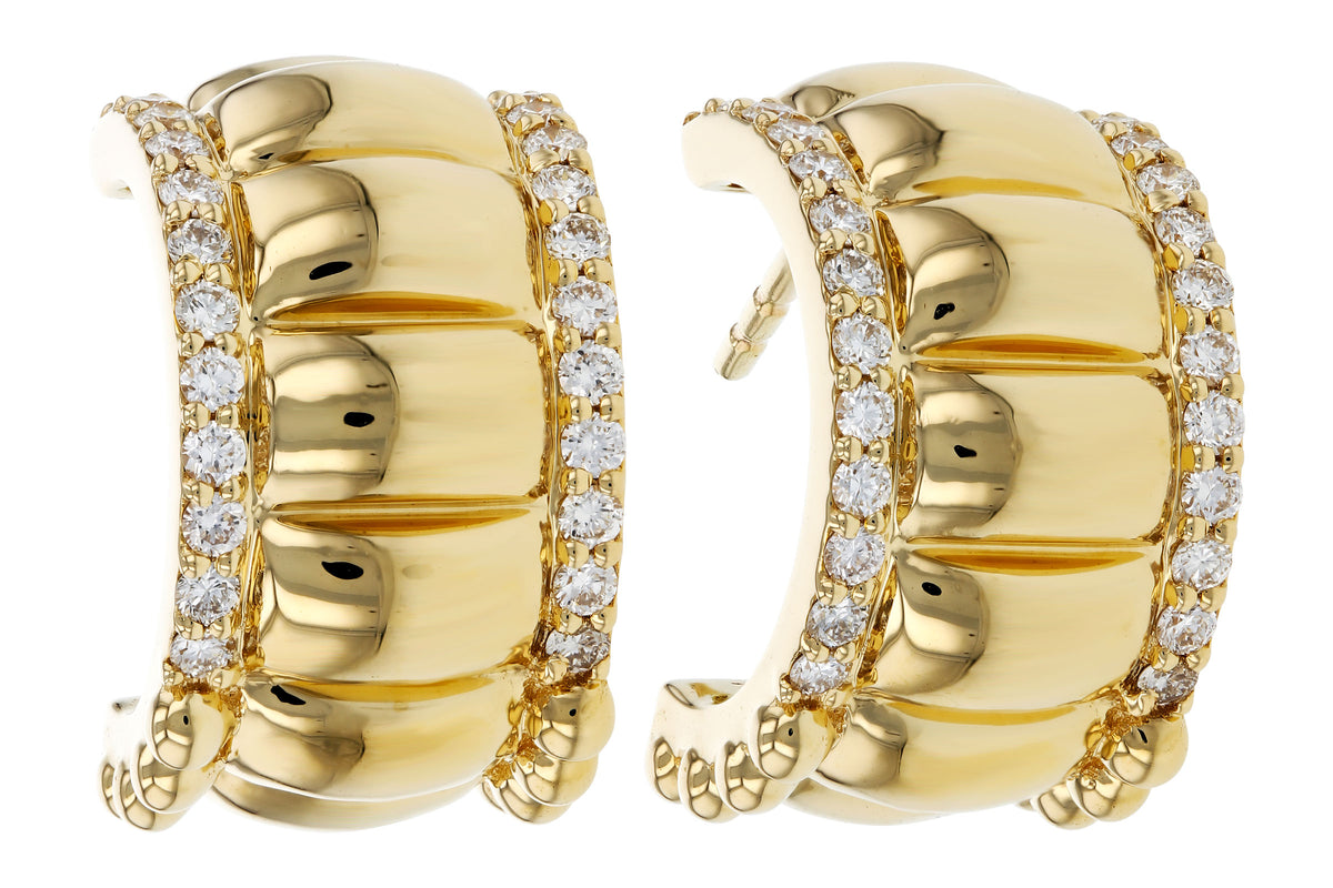 Allison Kaufman Diamond Earrings in 14K Yellow Gold, 0.45 ctw
