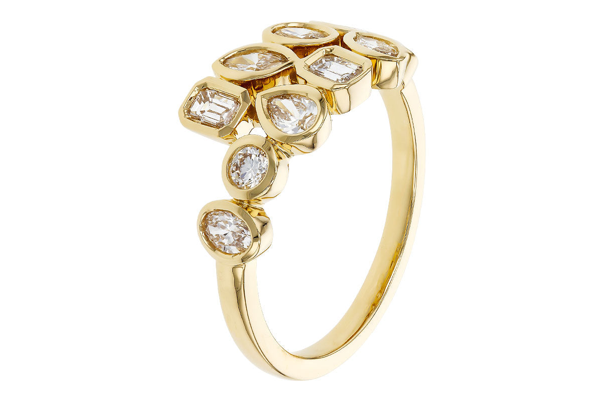 Allison Kaufman Fancy-Cut Diamond Ring in 14K Yellow Gold, 0.85 ctw, alternate view