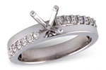 Allison Kaufman Diamond Engagement Ring Semi-Mount in 14K White Gold, 0.34 ctw (L7356)