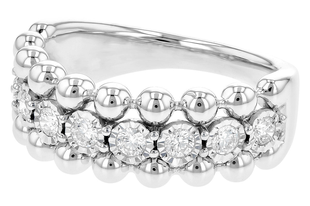 Allison Kaufman Diamond Wedding Band in 14K White Gold, 0.40 ctw, alternate view