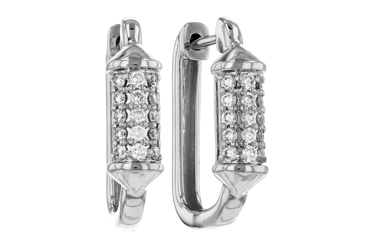 Allison Kaufman Diamond Earrings in 14K White Gold, 0.25 ctw (E2426)