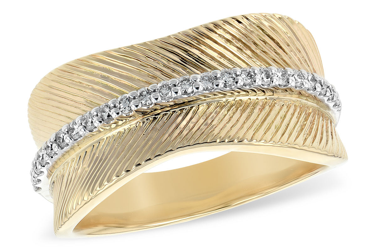 Allison Kaufman Diamond Wedding Band in 14K Yellow & White Gold, 0.22 ctw