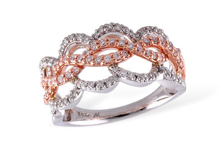 Allison Kaufman Diamond Wedding Band in 14K Two-Tone Gold, 0.48 ctw