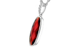Allison Kaufman Garnet & Diamond Necklace in 14K White Gold, 2.05 ctw (N8330), alternate view
