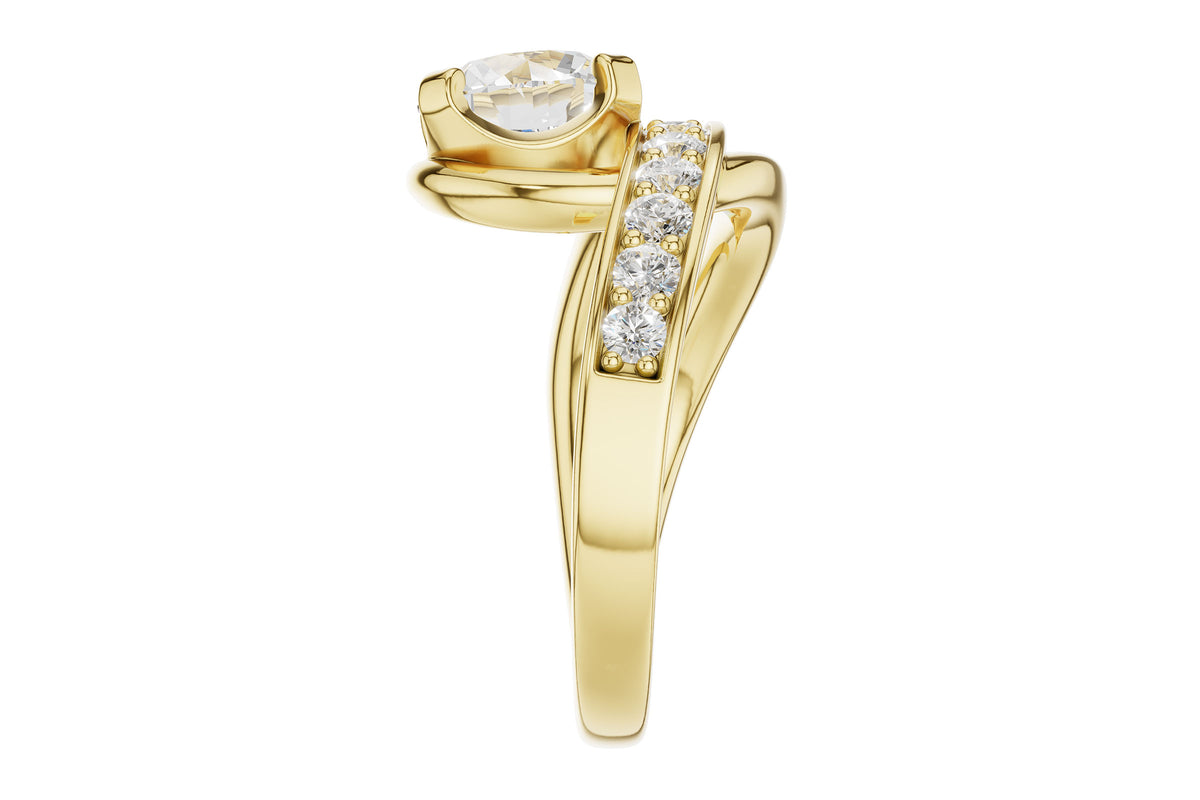 Allison Kaufman Diamond Engagement Ring Semi-Mount in 14K Yellow Gold, 0.50 ctw (L7925), alternate view