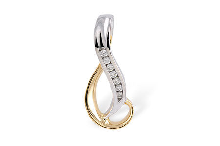 Allison Kaufman Diamond Pendant in 14K Yellow & White Gold, 0.16 ctw