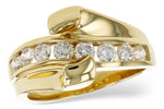 Allison Kaufman Diamond Engagement Ring Semi-Mount in 14K Yellow Gold, 0.79 ctw
