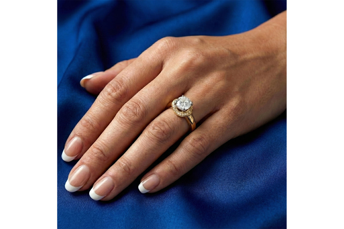 Allison Kaufman Diamond Engagement Ring Semi-Mount in 14K White Gold, 0.16 ctw (L7945), alternate view
