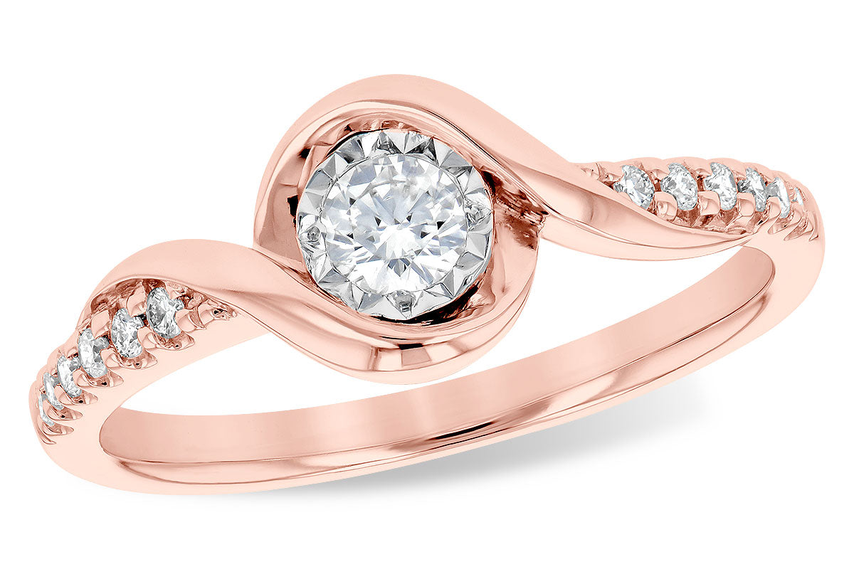 Allison Kaufman Diamond Ring in 14K Rose Gold, 0.25 ctw (D5776)