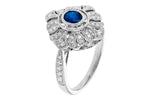 Allison Kaufman Sapphire & Diamond Ring in 14K White Gold, 0.78 ctw, alternate view