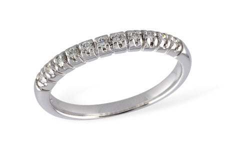 Allison Kaufman Diamond Wedding Band in 14K White Gold, 0.15 ctw (W1824)