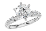 Allison Kaufman Diamond Engagement Ring Semi-Mount in 14K White Gold, 0.10 ctw (L7905)