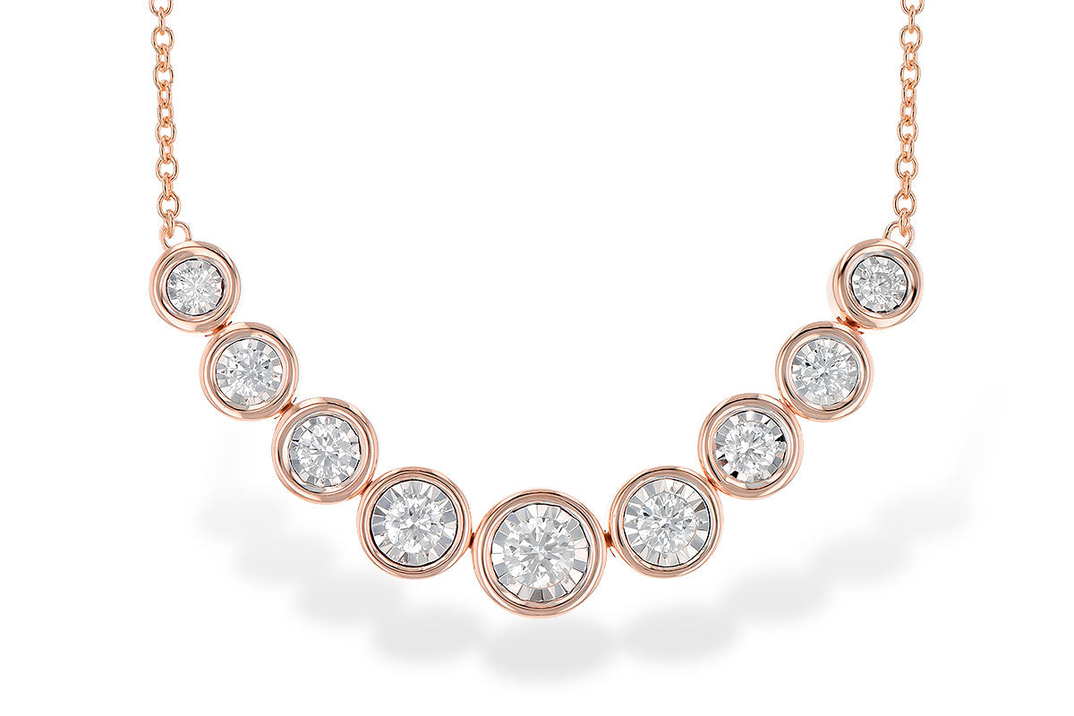 Allison Kaufman Diamond Necklace in 14K Rose Gold, 1.00 ctw (N8240)