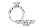 Allison Kaufman Fancy-Cut Diamond Engagement Ring Semi-Mount in 14K White Gold, 0.45 ctw, alternate view