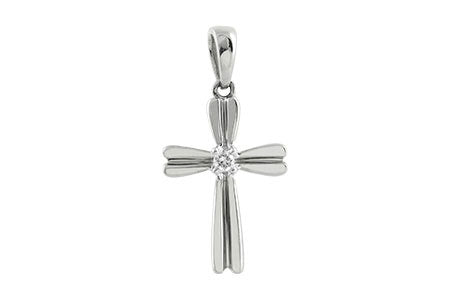 Allison Kaufman Diamond Pendant in 14K White Gold, 0.03 ctw