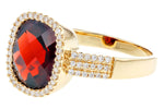 Allison Kaufman Garnet & Diamond Ring in 14K Yellow Gold, 3.43 ctw, alternate view