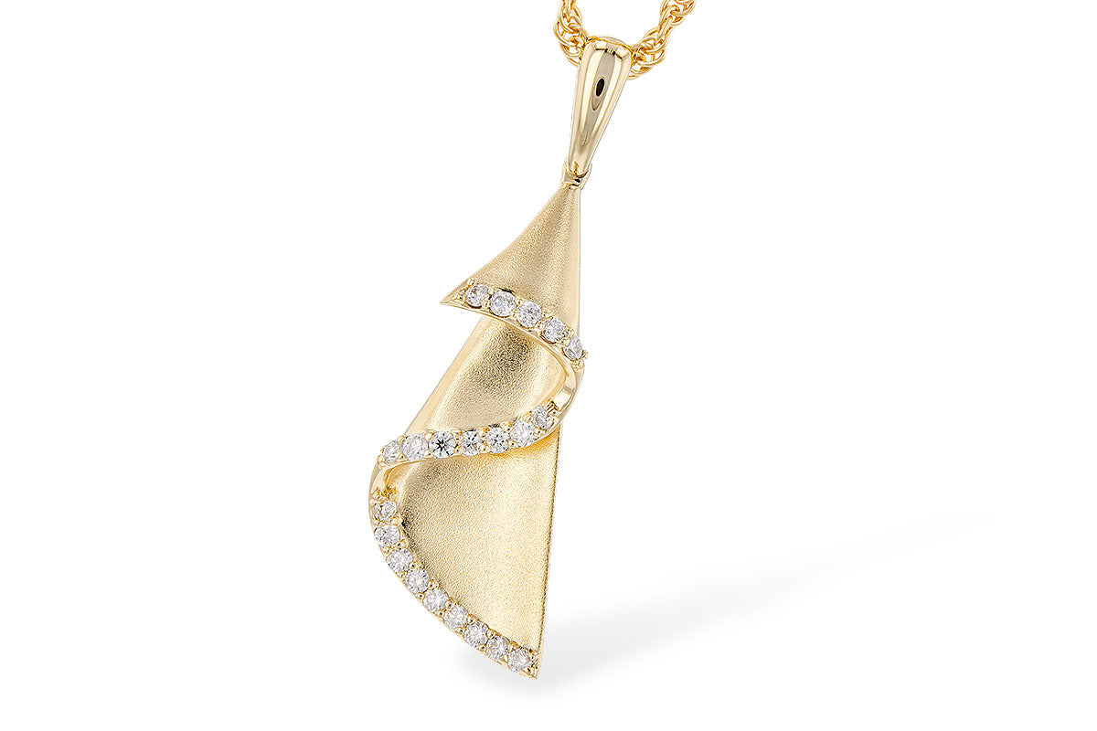 Allison Kaufman Diamond Necklace in 14K Yellow Gold, 0.10 ctw (N8349)