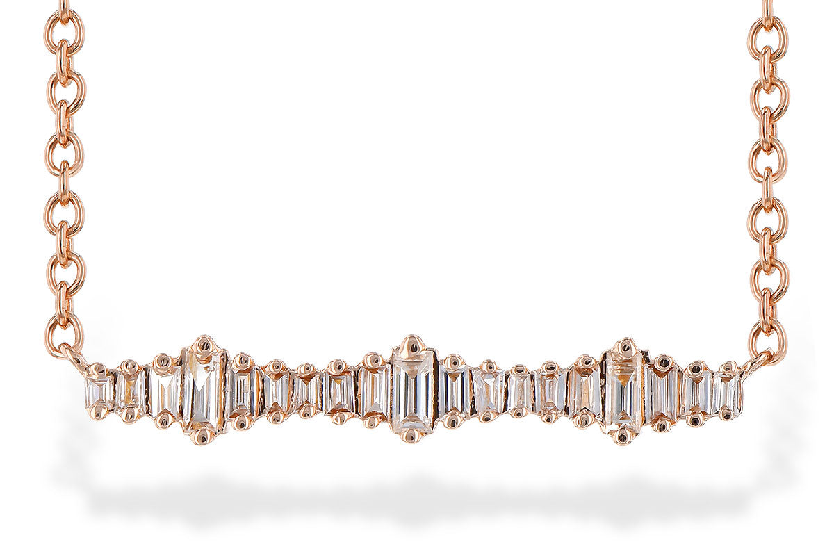 Allison Kaufman Diamond Necklace in 14K Rose Gold, 0.15 ctw (N8307)