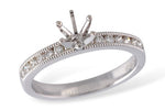 Allison Kaufman Diamond Engagement Ring Semi-Mount in 14K White Gold, 0.23 ctw