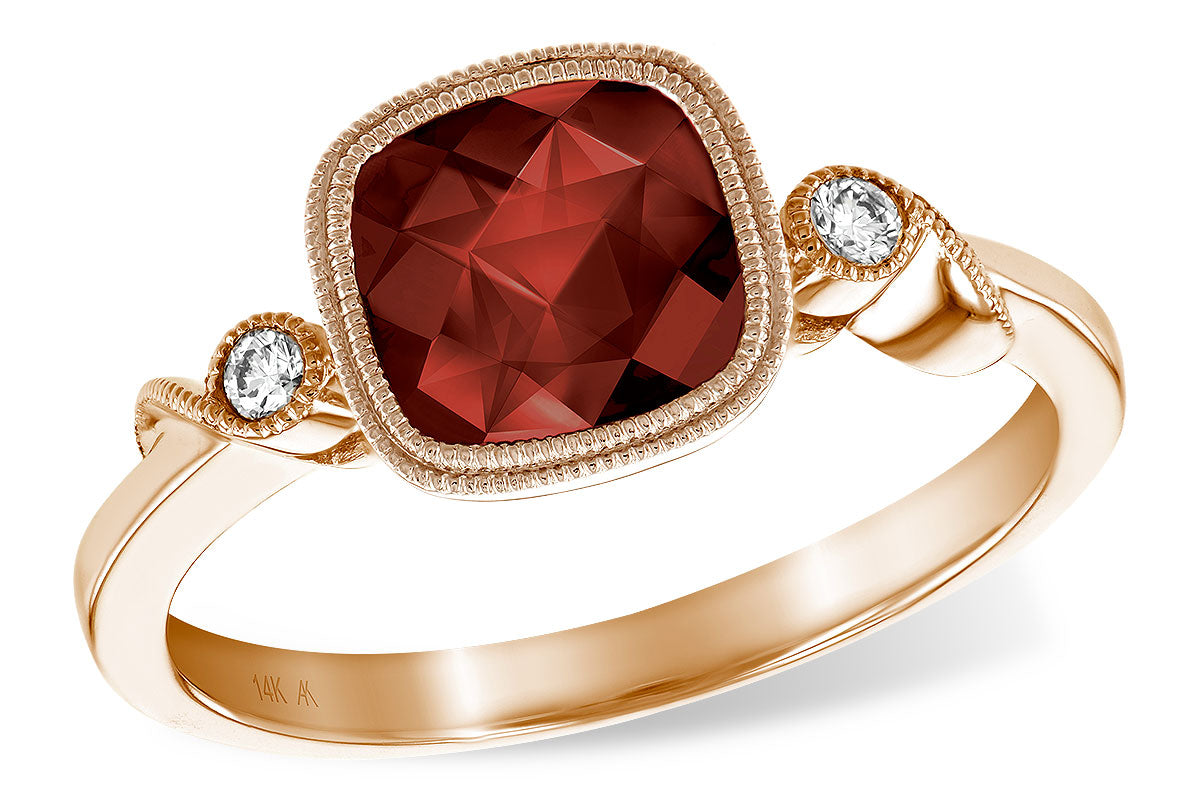 Allison Kaufman Garnet & Diamond Ring in 14K Rose Gold, 1.84 ctw