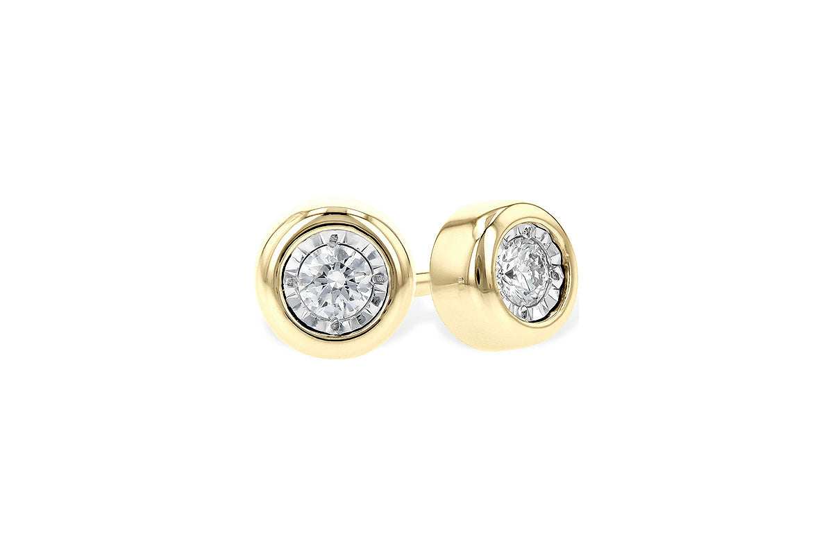 Allison Kaufman Diamond Earrings in 14K Yellow Gold, 0.10 ctw (ER60-10)