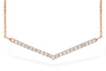 Allison Kaufman Diamond Necklace in 14K Rose Gold, 0.19 ctw (N8128)