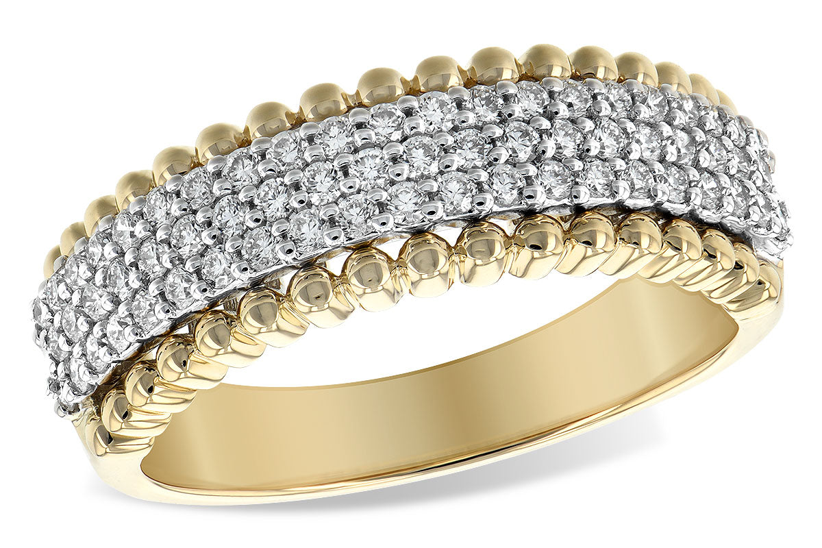 Allison Kaufman Diamond Wedding Band in 14K Yellow & White Gold, 0.50 ctw (W2204)