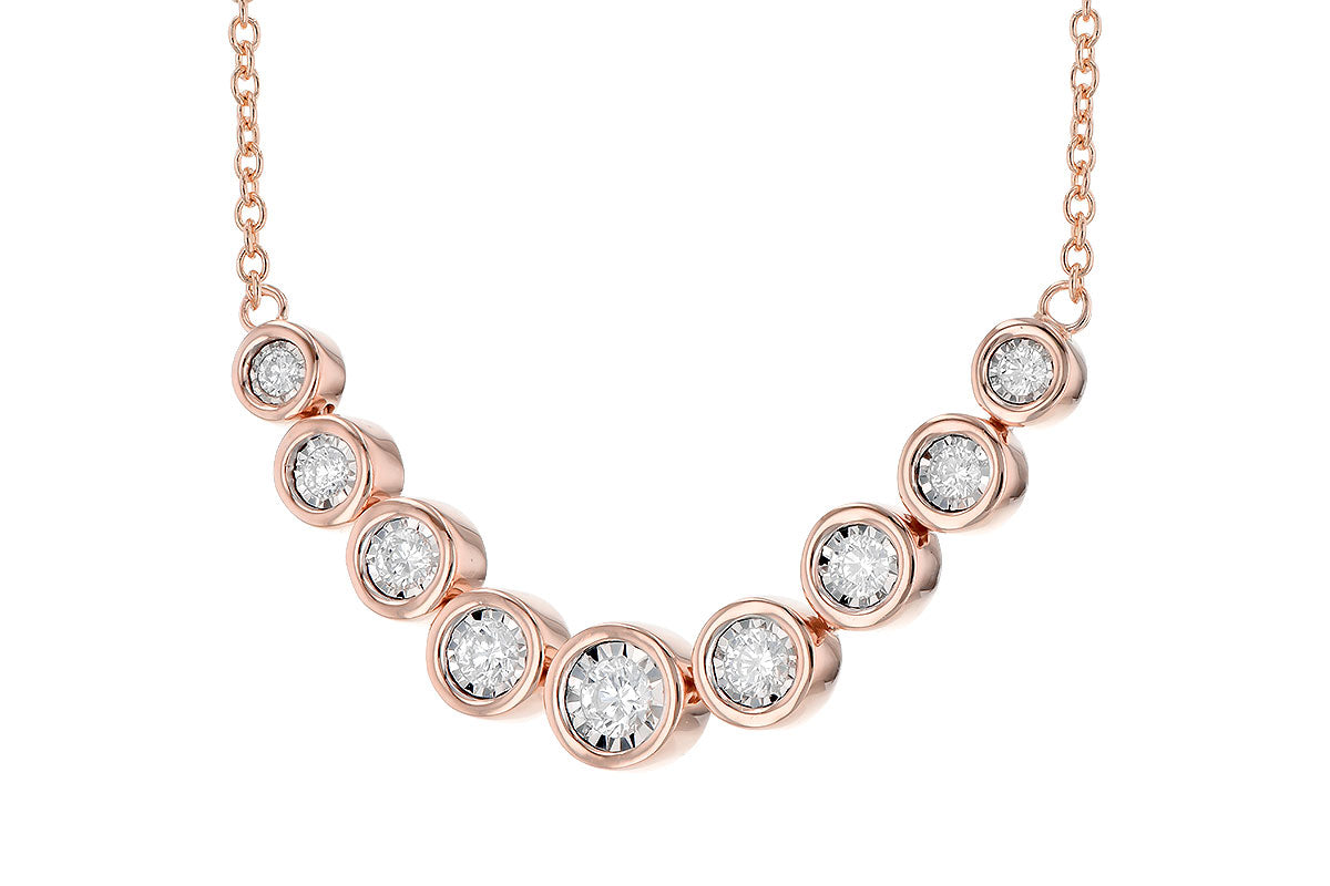 Allison Kaufman Diamond Necklace in 14K Rose Gold, 0.75 ctw, alternate view