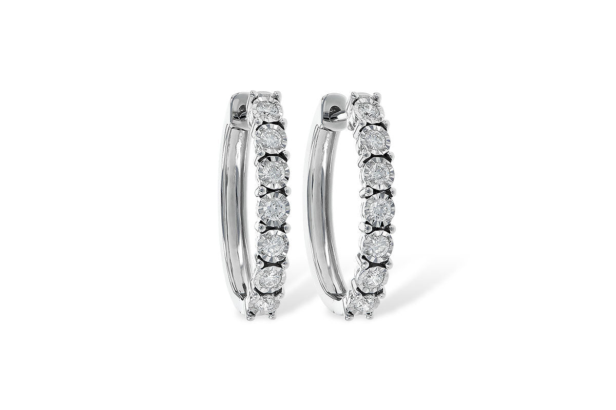 Allison Kaufman Diamond Earrings in 14K White Gold, 0.50 ctw (ER809-50)