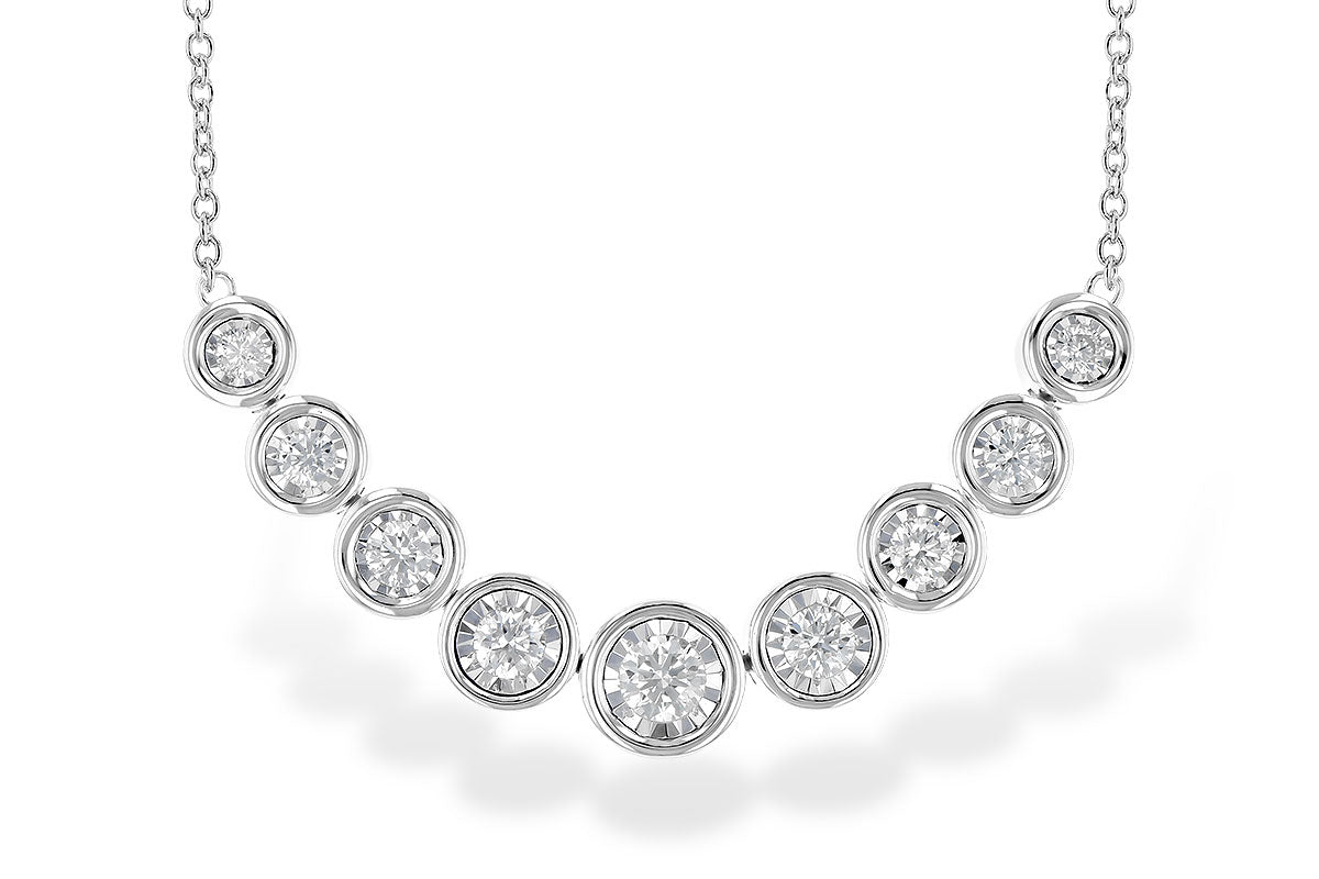 Allison Kaufman Diamond Necklace in 14K White Gold, 1.00 ctw (N8240)