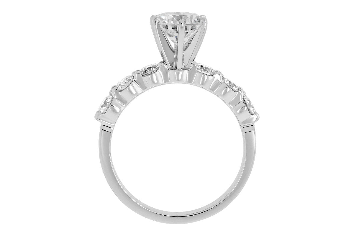 Allison Kaufman Diamond Engagement Ring Semi-Mount in 14K White Gold, 0.85 ctw, alternate view