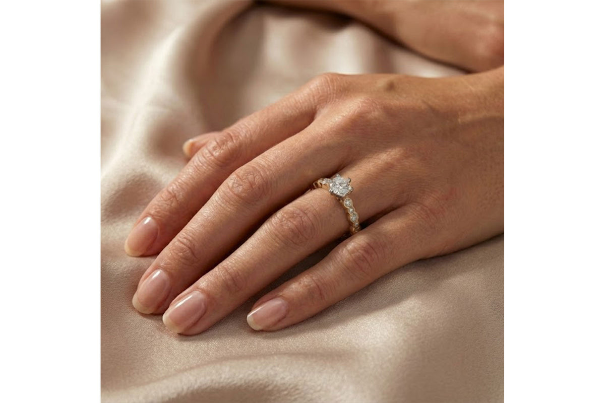 Allison Kaufman Diamond Engagement Ring Semi-Mount in 14K White Gold, 0.50 ctw (L7921), alternate view
