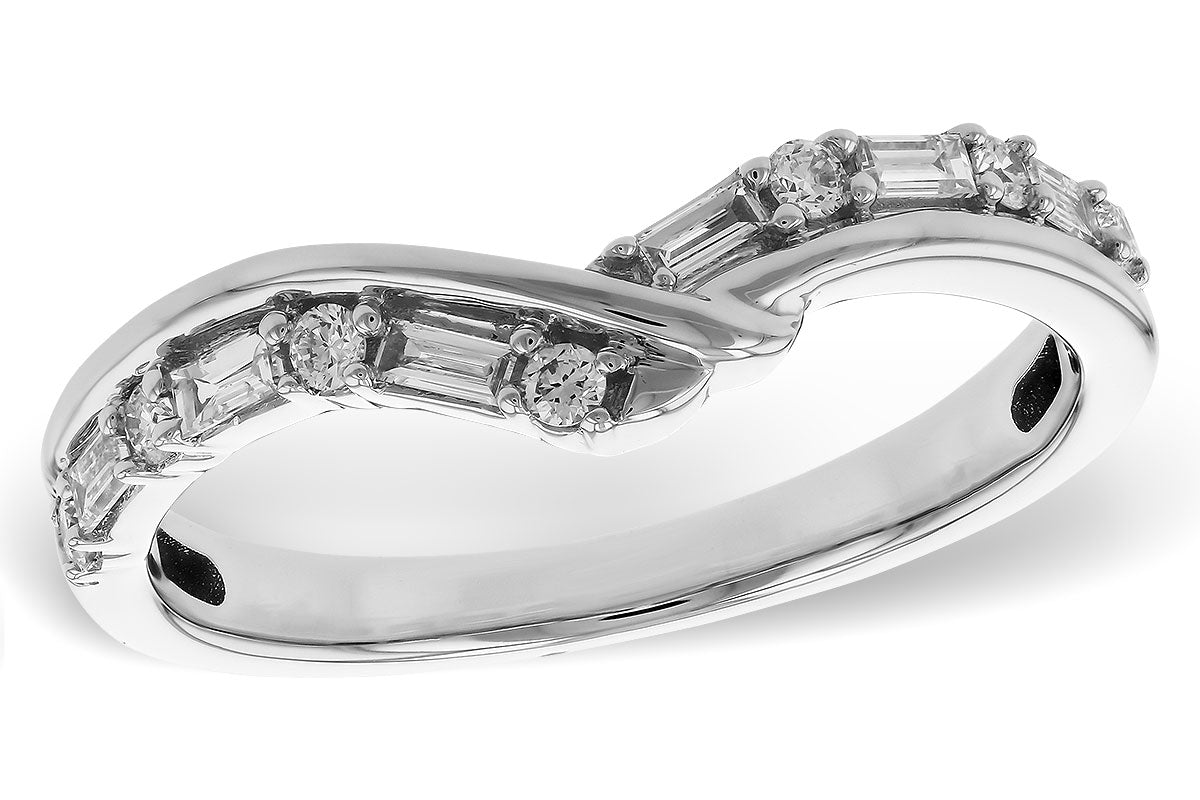 Allison Kaufman Baguette Diamond Band Enhancer in 14K White Gold, 0.25 ctw