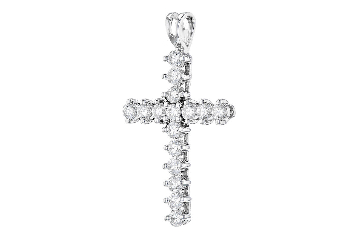 Allison Kaufman Diamond Pendant in 14K White Gold, 1.00 ctw, alternate view