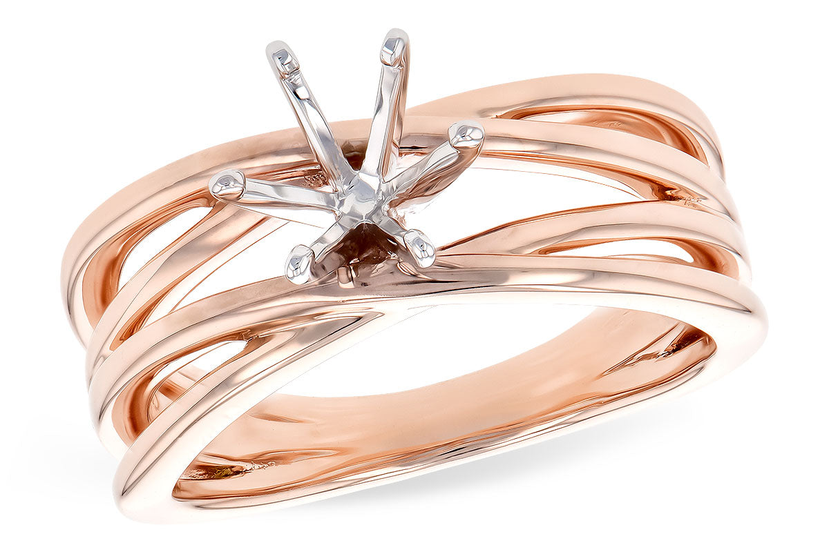 Allison Kaufman Engagement Ring Semi-Mount in 14K Rose Gold (L7818)