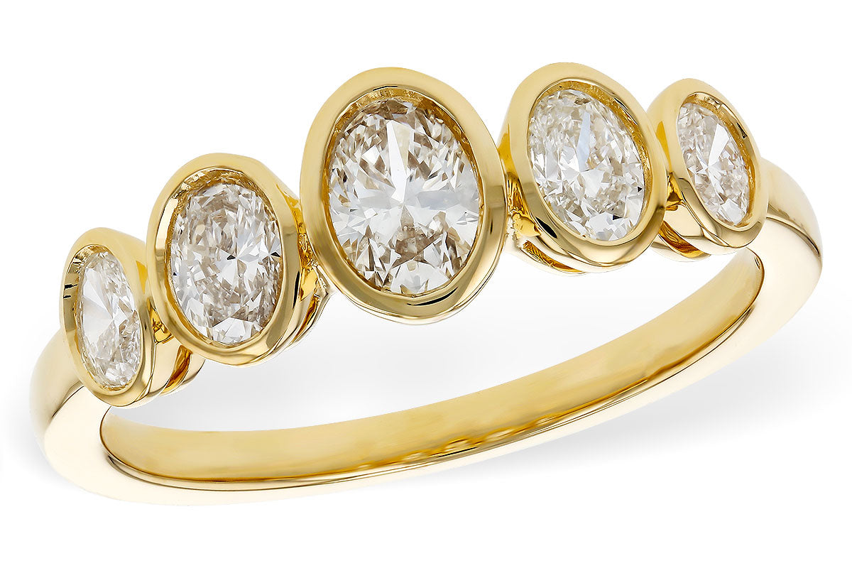 Allison Kaufman Fancy-Cut Diamond Wedding Band in 14K Yellow Gold, 0.85 ctw