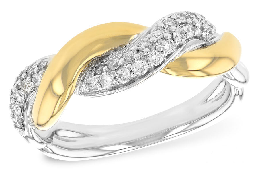Allison Kaufman Diamond Wedding Band in 14K Two-Tone Gold, 0.30 ctw (W2188)