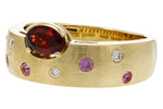 Allison Kaufman Garnet, Pink Sapphire & Diamond Ring in 14K Yellow Gold, 0.66 ctw, alternate view
