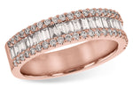 Allison Kaufman Baguette Diamond Wedding Band in 14K Rose Gold, 0.90 ctw