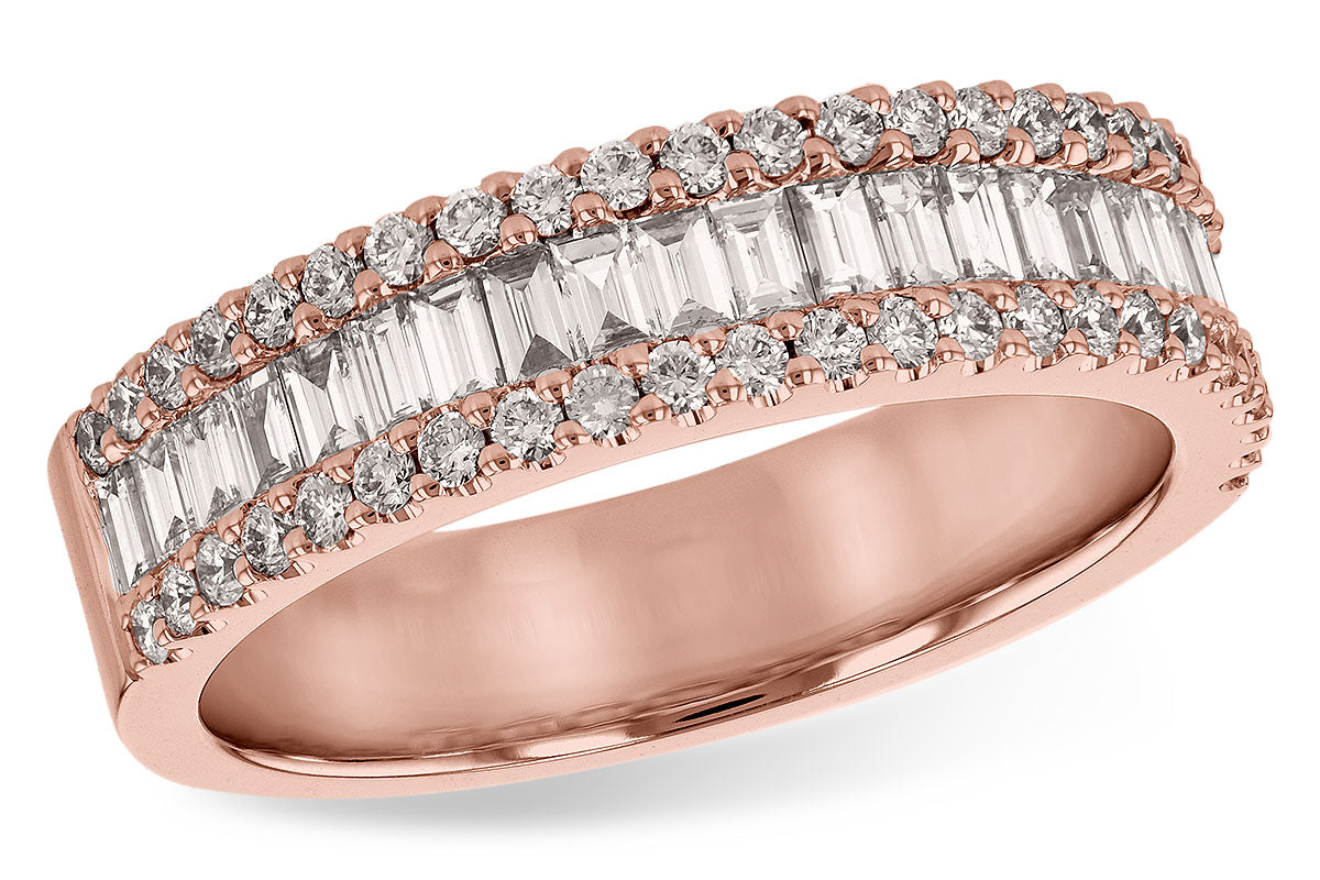 Allison Kaufman Baguette Diamond Wedding Band in 14K Rose Gold, 0.90 ctw