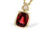 Allison Kaufman Garnet & Diamond Necklace in 14K Yellow Gold, 1.55 ctw