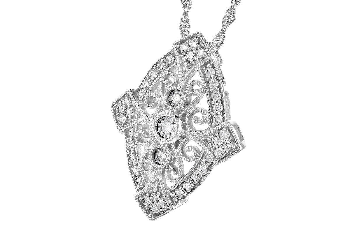 Allison Kaufman Diamond Necklace in 14K White Gold, 0.20 ctw (N8206), alternate view