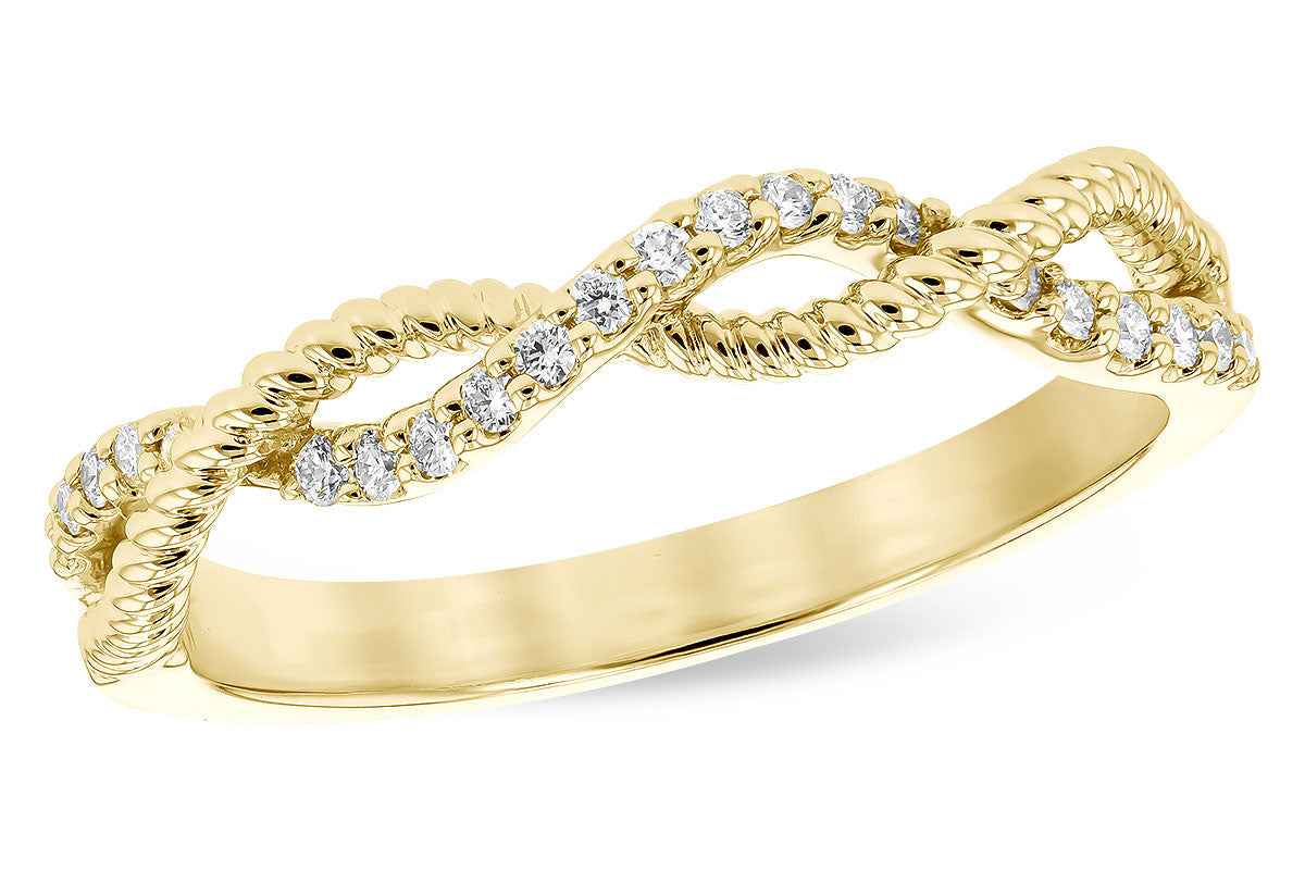 Allison Kaufman Diamond Wedding Band in 14K Yellow Gold, 0.12 ctw (W2389)